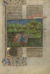 Archers derrière une fausse vache approchant des cerfs